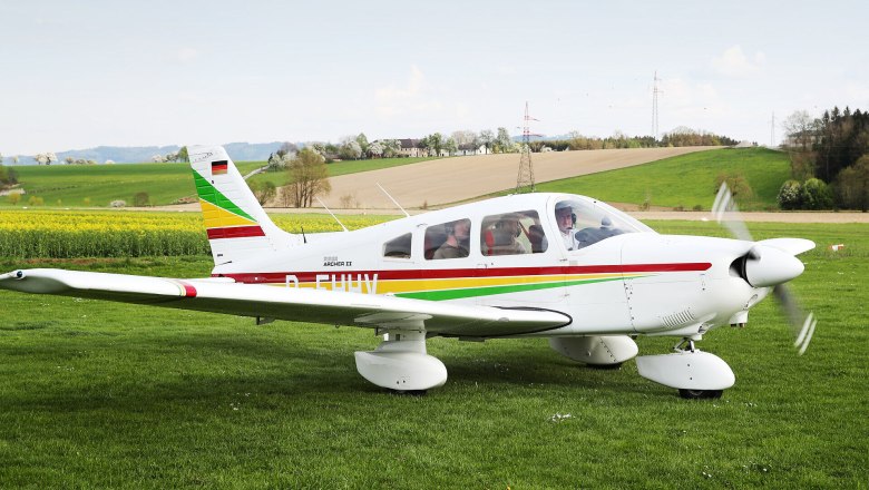 Mostviertel, Moststraße, Flugplatz Seitenstetten, Piper, © Mostviertel Tourismus / weinfranz.at Nahaufnahmen einer Piper am Flugplatz Seitenstetten.